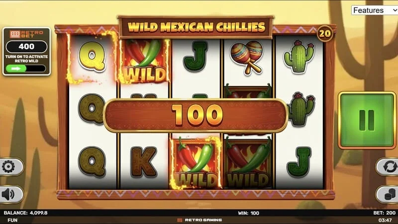 Wild Mexican Chillies – Wild på gitteret og gevinstlinje